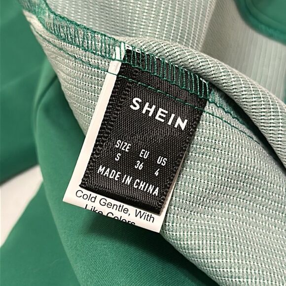 NWOT Shein Green Oversized Business Single Breasted Blazer Size Small - Picture 11 of 12